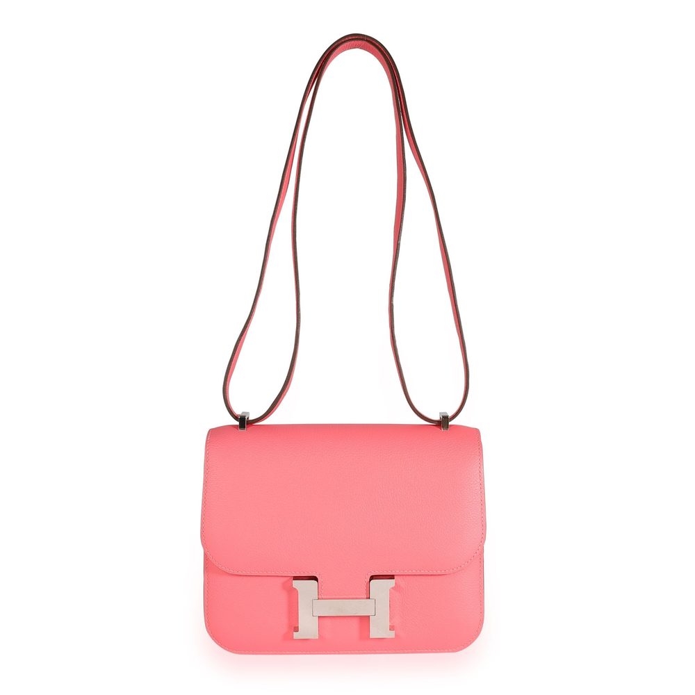 Hermès Rose Azalee Evercolor Constance 18 PHW